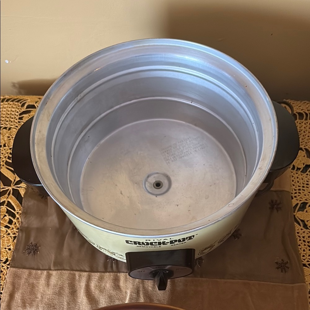 Rival Vintage Crock-Pot Removable Server - Brown and Cream 5 quart - Picture 2 of 7